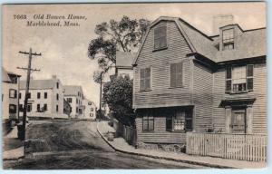 MARBLEHEAD, Massachusetts MA   OLD BOWEN HOUSE  Street Scene    Postcard