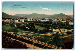 c1910 View Of The City Garden Reutlingen Baden-Württemberg Germany Postcard