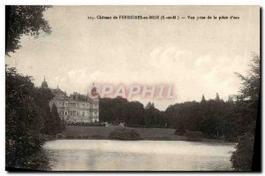 Old Postcard Chateau De Ferrières-en-Brie Vue Prize De La Piece d & # 39Eau