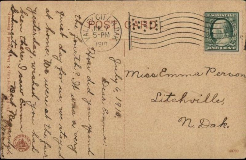 Valley City ND Episcopal Hall c1910 Postcard