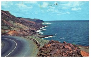 Shoreline Drive Oahu Hawaii Postcard Posted 1969