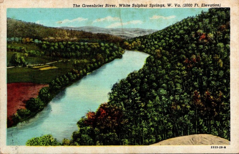 West Virginia White Sulphur Springs The Greenbrier River Curteich