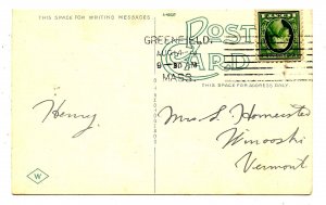 MA - Greenfield. Bird's Eye View from Poets Seat Tower