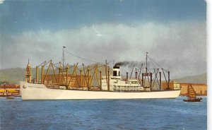 SS Pacific Transport At Hong Kong Harbor Freighter Ship 