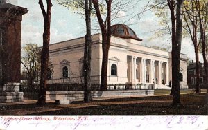 Flower Library Watertown, New York Postcard