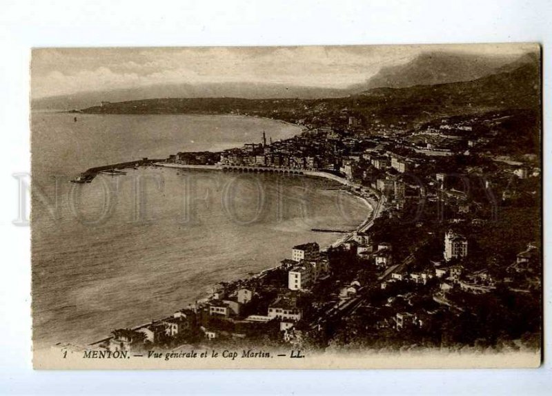 191373 FRANCE MENTON Cap Martin Vintage postcard