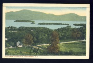 Lake George, New York/NY Postcard, Aerial View From Bolton Hills
