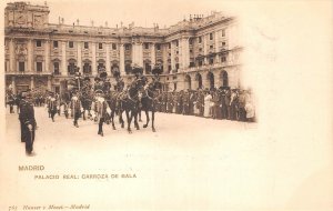 Lot 71 spain madrid royal palace gala float carriage litho military horse