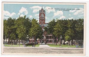 Court House Iola Kansas 1920c postcard