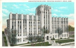 Vintage Postcard 1931 Administration Building Creighton University Omaha Neb