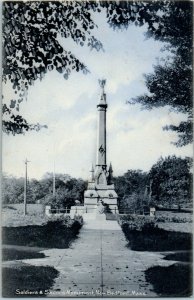 1906 Soldiers and Sailors Monument, New Bedford Massachusetts MA Posted Postcard 