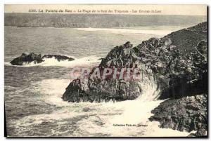 Old Postcard The Pointe du Raz The Beach of the Bay of Souls The caves of Bal...