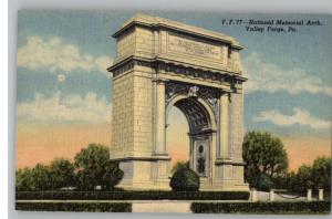 Linen Postcard~National Memorial Arch~Valley Forge,PA