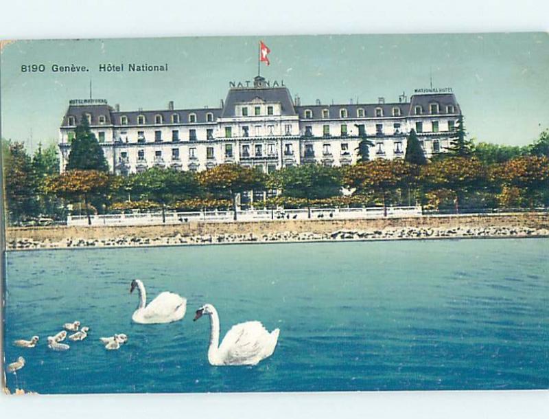 Pre-Chrome HOTEL SCENE Geneve - Geneva Switzerland F6687