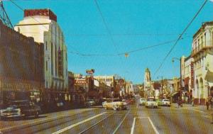 California Hollywood Scene On Hollywood Boulevard 1957
