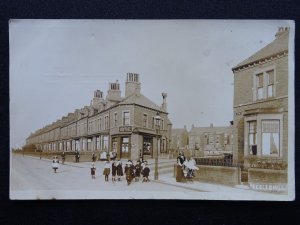 Bradford ECCLESHILL Norman Lane & Norman Terrace AYRE SHOP c1911 RP Postcard