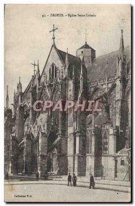 Old Postcard Troyes Eglise Saint Urbain