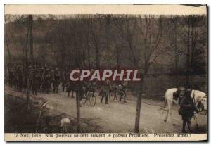 Old Postcard Customs Customs in November 1918 Our glorious soldiers greet the...