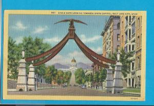  Postcard Eagle Gate Salt Lake City Utah   # 220