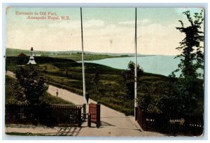 1911 Entrance to Old Fort Annapolis Royal Nova Scotia Canada Antique Postcard