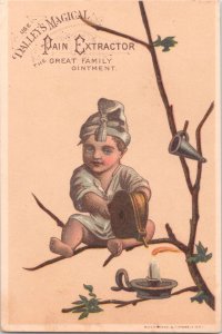 Dalley's Magical Pain Extractor - Quack Medicine - Antique Victorian Trade Card
