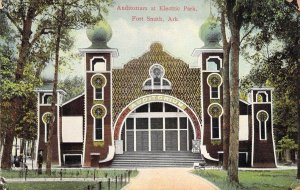 Early Color Printing,Auditorium, Electric Park, Fort Smith, AR, Old Postcard