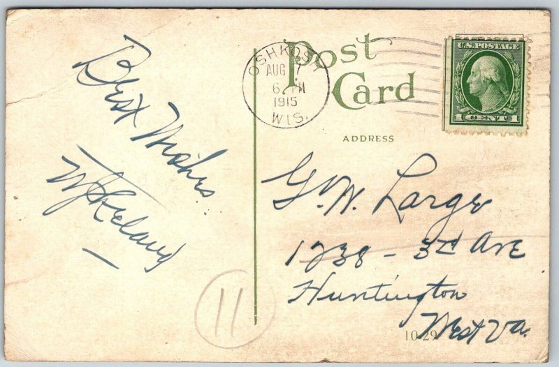 Green Bay Wisconsin 1915 Postcard Beaumont Hotel