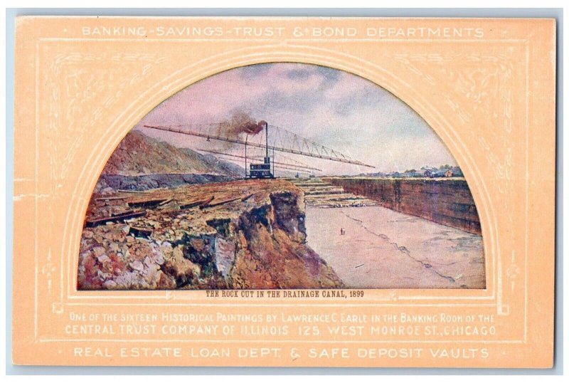 Painting By Lawrence Earle Postcard The Rock Cut In The Drainage Canal 1899