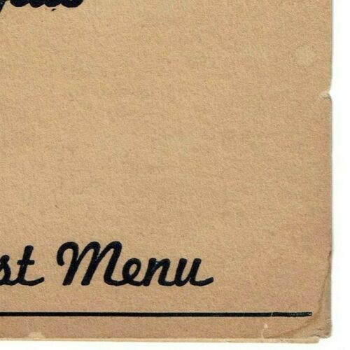 Vintage Liggetts Breakfast restaurant Menu club a la carte good morning Ephemera Menus
