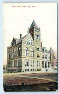 BAY CITY, Michigan MI ~ POST OFFICE  Bay County c1910s Postcard