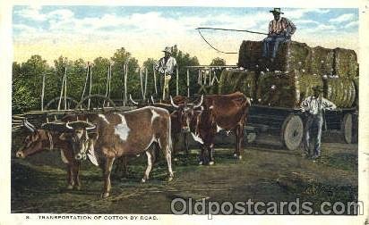 Transportation of Cotton by Road, Black Americana Writing on back light wear,...