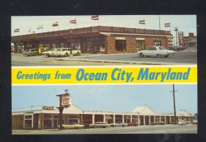 OCEAN CITY MARYLAND OLD CARS SHOPPING CENTER 1967 IMPALA VINTAGE POSTCARD