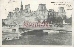 Old Postcard The Paris City Hall