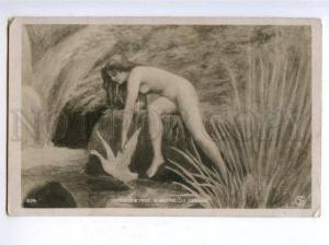 161843 NUDE NYMPH Duck by MOTTE vintage SALON 1907 PC