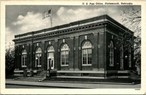 Vtg Postcard Plattsmouth Nebraska NE - US Post Office - CT Photo-Cote Unp P9