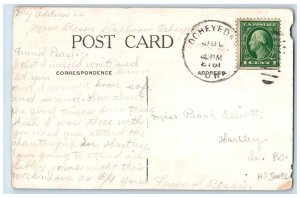 c1910's Post Office Building Horse Carriage Hartley Iowa IA Antique Postcard