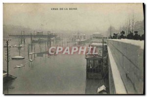 Old Postcard Crue of the Seine Paris