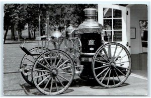 RPPC DAYTON, OH Ohio ~ Restored FIRE ENGINE Carillon Park c1950s  Postcard