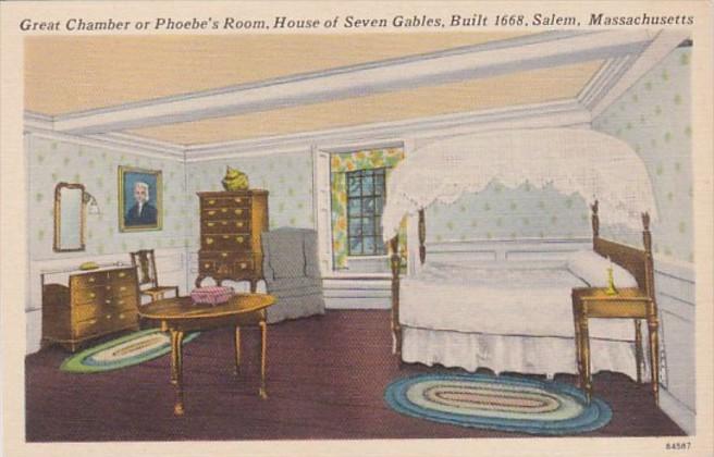Massachusetts Salem House Of Seven Gables Great Chamber Or Phoebe's Room
