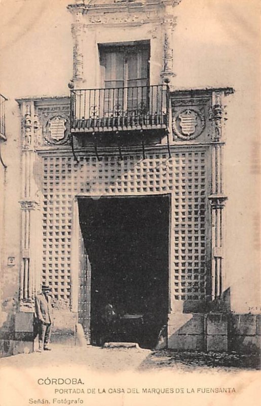 Portada de la Casa Del Marques de la Fuensanta Cordoba Spain Unused 