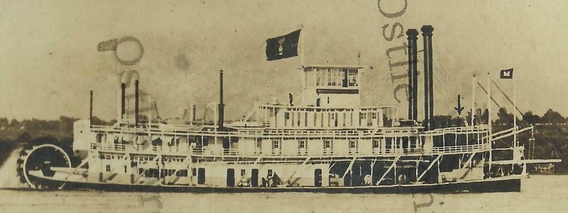 Quincy ILLINOIS RPPC '07 PRESIDENT ROOSEVELT Steamer STEAMBOAT MISSISSIPPI River