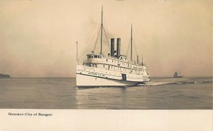 Eastern Steamship Company Steamer City of Bangor Real Photo Postcard