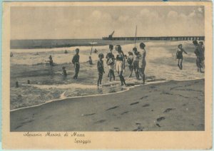 85924 - vintage postcard - navy massa carrara - beach 1942-