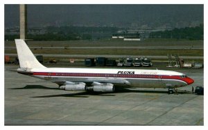 Pluna Uruguay Boeing B 707 321B at Rio De Janeiro Airplane Postcard