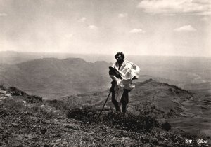 Vintage Postcard Real Photo The Range Of Ifat Mountain Desert RPPC