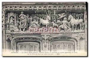 Postcard Old Amboise Hunting Saint Hubert Saint Hubert becomes appear light C...