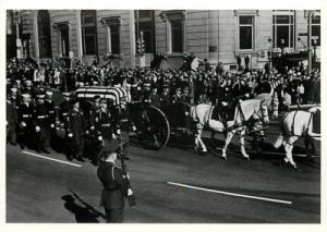 John F. Kennedy 1963 Funeral Procession in DC Postcard