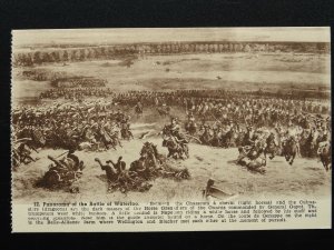 Panorama of BATTLE OF WATERLOO (12) Wellington & Napoleon c1912 Postcard by PIB