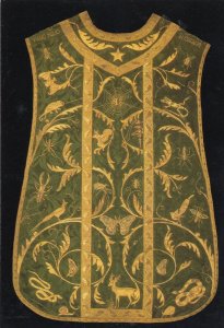 Benedicte Chasuble Omnia Opera Chasuble York Minster Postcard