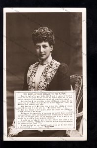 ROY512 - King Edward VII - Queen Mother's message to the Nation - Postcard